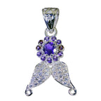 Amethyst Edgy Middle Eastern 925 Silver multiple Purple Pendant