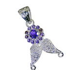 Amethyst Edgy Middle Eastern 925 Silver multiple Abigail Luxurious Purple Pendant Jewelry