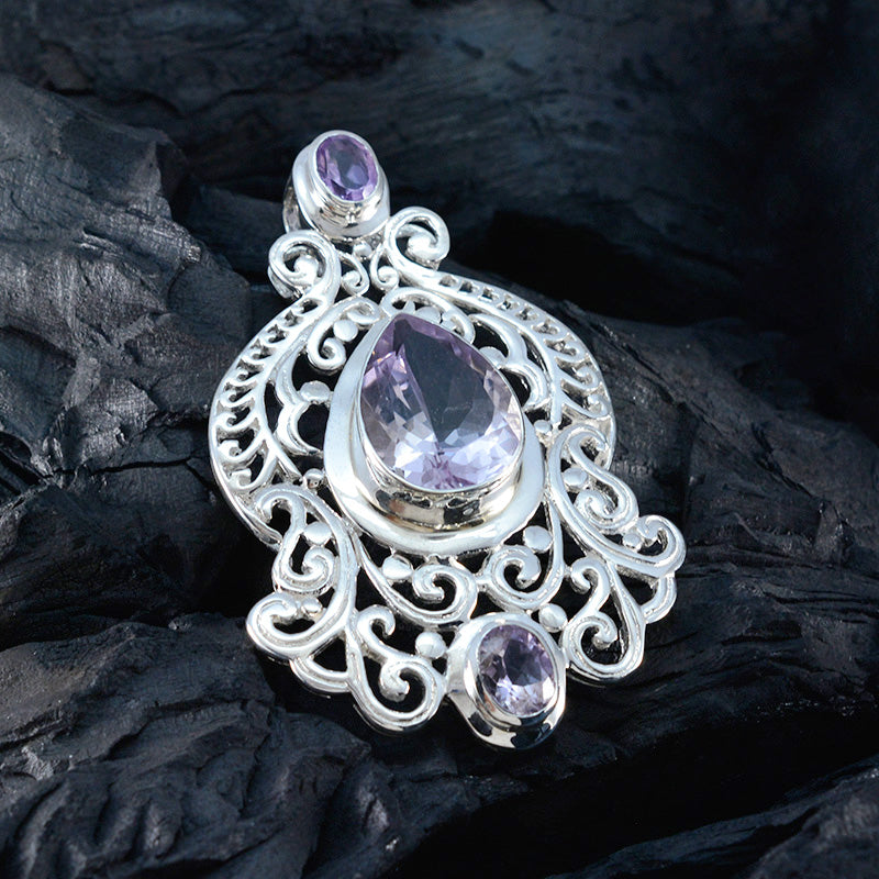 Amethyst Chunky Australian 92.5 Silver multiple Alice Cultural Purple Pendant Jewellery