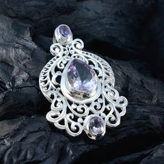 アメジストチャンキーオーストラリア産92.5%シルバーマルチアリスカルチュラルパープルペンダントジュエリー