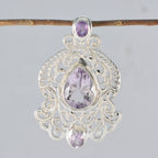 Amethyst Chunky Australian 92.5 Silver multiple Alice Cultural Purple Pendant Jewellery