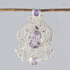 アメジストチャンキーオーストラリア産92.5%シルバーマルチアリスカルチュラルパープルペンダントジュエリー