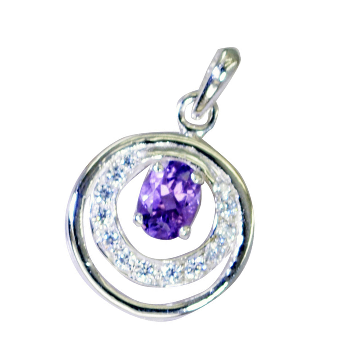 Amethyst Tiny Indian Silver multiple Meera Glamorous Purple Pendant Jewelry