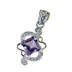 Amethyst Tiny African Sterling Silver multiple Alina Sophisticated Purple Pendant Jewellery
