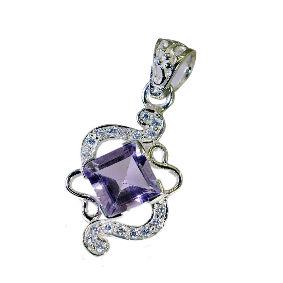 Amethyst Tiny African Sterling Silver multiple Alina Sophisticated Purple Pendant Jewellery