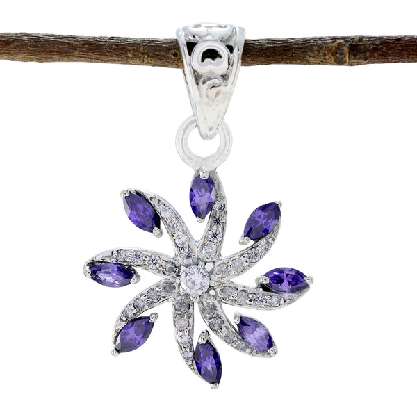 Amethyst Delicate Australian 92.5 Silver multiple Purple Pendant