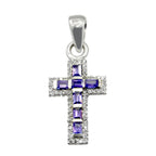 Amethyst Whisper-thin African Sterling Silver multiple Purple Pendant