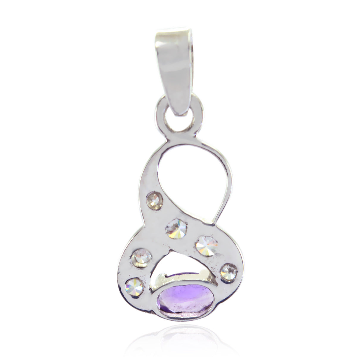 Amethyst Whisper-thin African 925 Silver multiple Lucia Engagement Purple Pendant Jewelry Главное изображение товара