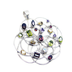 Pendentif Alejandra en argent massif 925 et améthyste violette