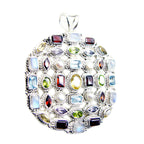 Amethyst Chunky Turkish Sterling Silver multiple Purple Pendant