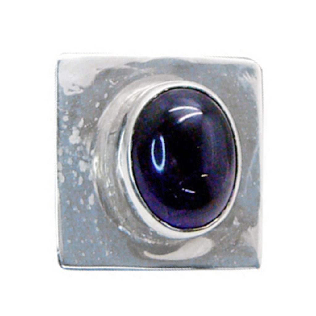 Black Onyx Featherlight American 925 Silver Solitaire Black Pendant
