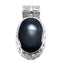 Black Onyx Statement Mexican Sterling Silver Solitaire Black Pendant