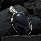 Black Onyx Statement Moroccan 925 Silver Solitaire Sarah Eternity Black Pendant Jewelry