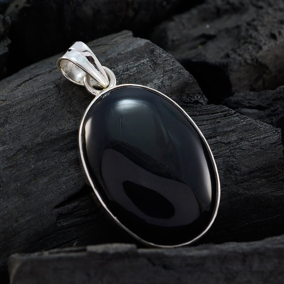 Black Onyx Statement Moroccan 925 Silver Solitaire Sarah Eternity Black Pendant Jewelry