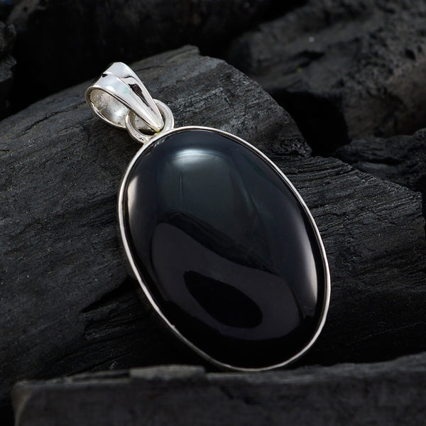 Black Onyx Statement Moroccan 925 Silver Solitaire Sarah Eternity Black Pendant Jewelry