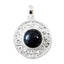 Black Onyx Essential Moroccan 92.5 Silver Solitaire Black Pendant
