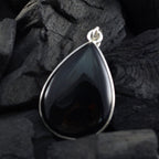 Black Onyx Versatile Egyptian Silver Solitaire Agustina Cocktail Black Pendant Jewelry