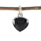Black Onyx Delicate Spanish Sterling Silver Solitaire Black Pendant