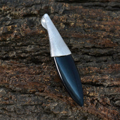 ブラックオニキスタイニーイタリアンシルバー92.5ソリティアオードリーハートブラックペンダントジュエリー