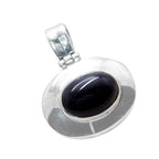 Black Onyx Classic Italian 925 Silver Solitaire Patricia Glamorous Black Pendant Jewelry