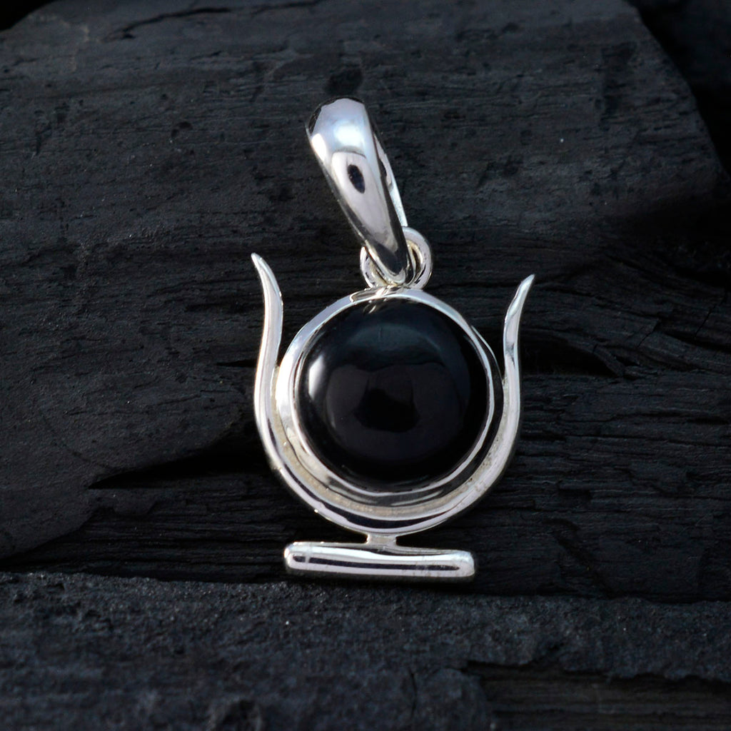 Black Onyx Delicate Spanish 92.5 Silver Solitaire Julia Feminine Black Pendant Jewellery