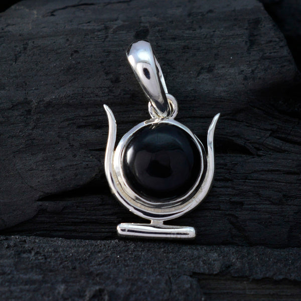 Black Onyx Delicate Spanish 92.5 Silver Solitaire Julia Feminine Black Pendant Jewellery