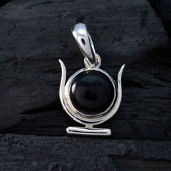 Black Onyx Delicate Spanish 92.5 Silver Solitaire Julia Feminine Black Pendant Jewellery