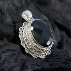 Black Onyx Chunky Latin American 925 Silver Solitaire Fernanda Rope-Wire Black Pendant Jewelry