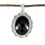 Black Onyx Chunky Latin American 925 Silver Solitaire Black Pendant