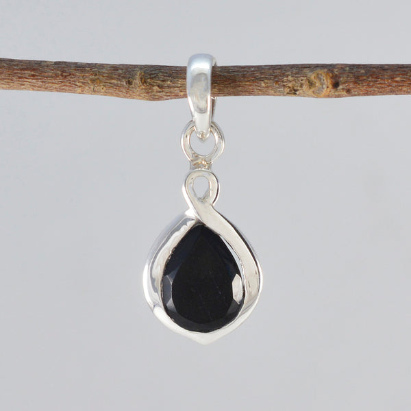 Black Onyx Elegant Korean Silver Solitaire Jia Armor Black Pendant Jewelry