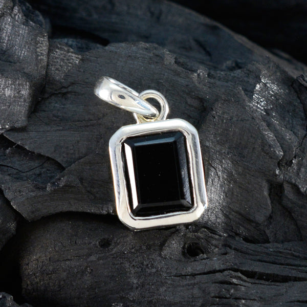 Black Onyx Dainty Spanish 92.5 Silver Solitaire Julia Contemporary Black Pendant Jewellery