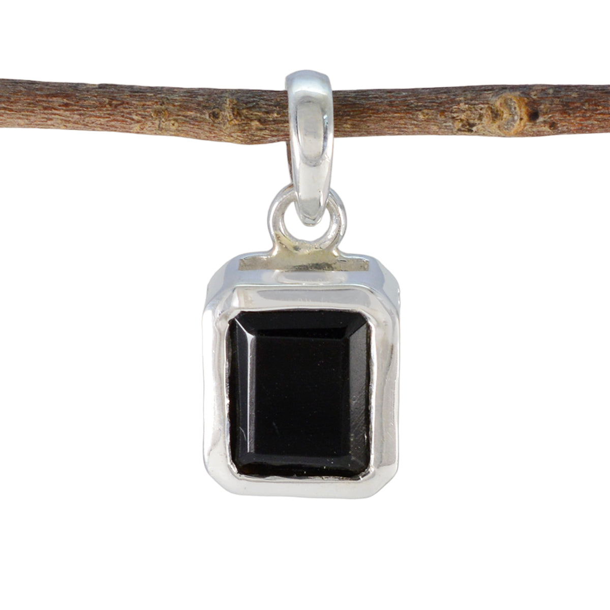 Black Onyx Dainty Spanish 92.5 Silver Solitaire Black Pendant