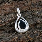 Black Onyx Delicate Spanish 92.5 Silver Solitaire Mariana Romantic Black Pendant Jewellery