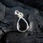 Black Onyx Elegant Korean 925 Silver Solitaire Min-seo Armor Black Pendant Jewelry