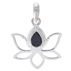 Black Onyx Elegant Korean 92.5 Silver Solitaire Black Pendant
