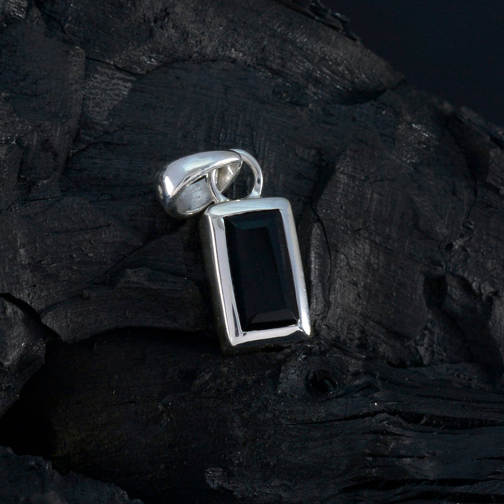 Black Onyx Delicate Spanish Silver Solitaire Scarlett Signet Black Pendant Jewelry