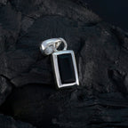 Black Onyx Delicate Spanish Silver Solitaire Scarlett Signet Black Pendant Jewelry