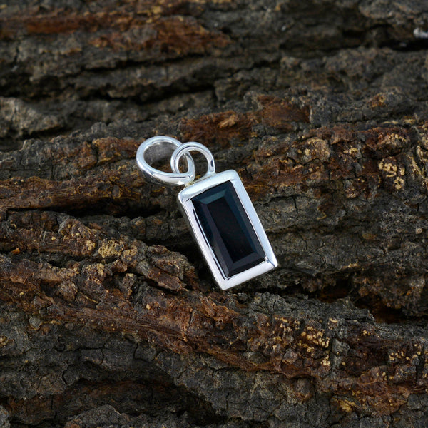 Black Onyx Delicate Spanish Silver Solitaire Scarlett Signet Black Pendant Jewelry