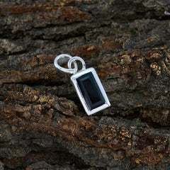ブラックオニキスの繊細なスペインシルバーソリティアスカーレットシグネットブラックペンダントジュエリー
