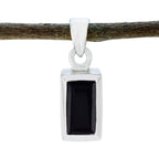 Black Onyx Delicate Spanish Silver Solitaire Black Pendant