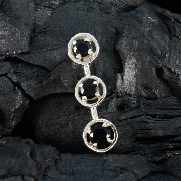 Black Onyx Dainty Turkish Silver Trilogy Leah Contemporary Black Pendant Jewelry