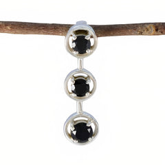 Black Onyx Dainty Turkish Silver Trilogy Black Pendant