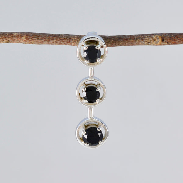 Black Onyx Dainty Turkish Silver Trilogy Leah Contemporary Black Pendant Jewelry