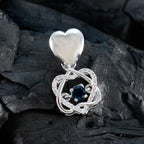 Blue Sapphire Delicate Middle Eastern Sterling Silver multiple Zoe wedding Blue Pendant Jewellery