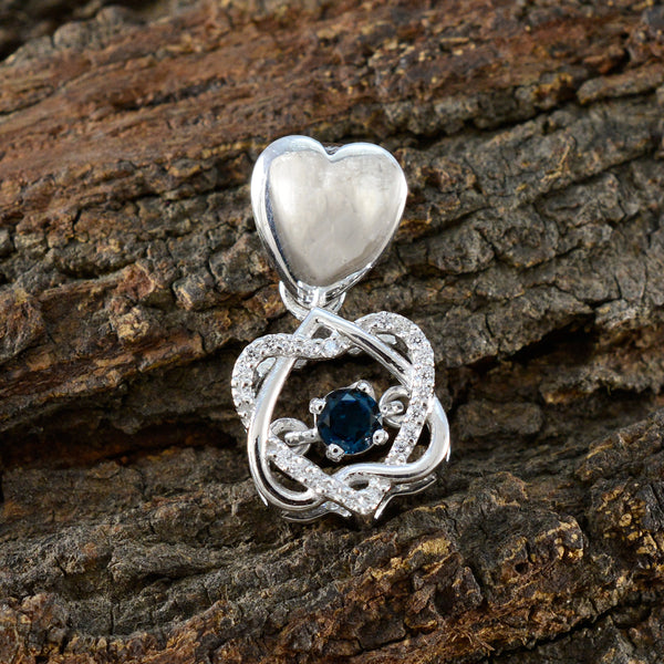 Blue Sapphire Delicate Middle Eastern Sterling Silver multiple Zoe wedding Blue Pendant Jewellery