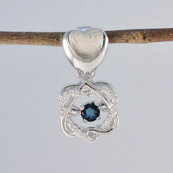 Blue Sapphire Delicate Middle Eastern Sterling Silver multiple Zoe wedding Blue Pendant Jewellery