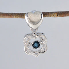 Blue Sapphire Delicate Middle Eastern Sterling Silver multiple Zoe wedding Blue Pendant Jewellery