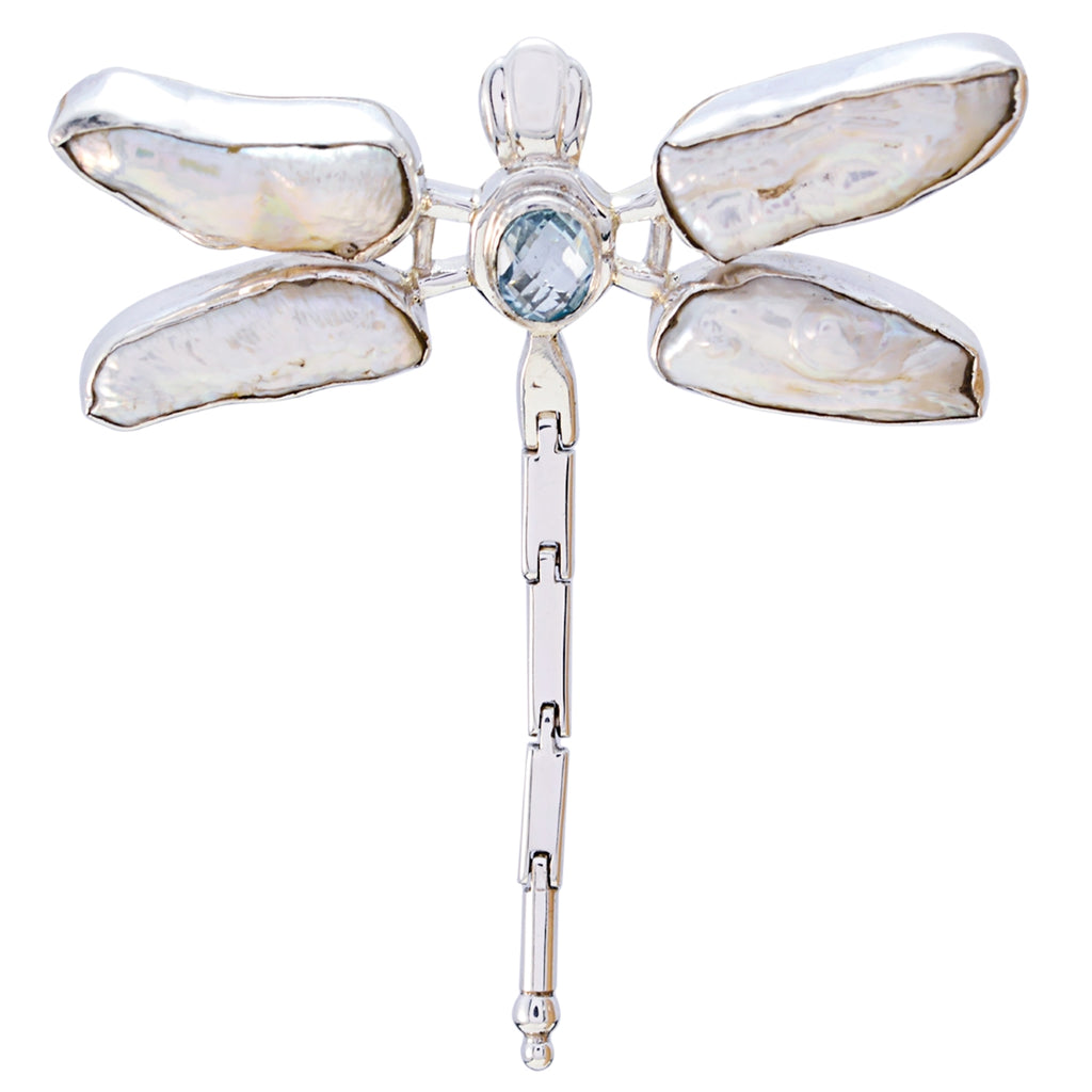Blue Topaz Statement Moroccan Sterling Silver multiple Blue Pendant