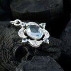 Blue Topaz Whisper-thin Indian 92.5 Silver multiple Meera propsel Blue Pendant Jewellery