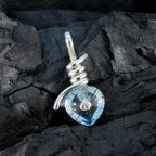 Blue Topaz Dainty Australian 925 Silver multiple Yasmine Luxurious Blue Pendant Jewelry